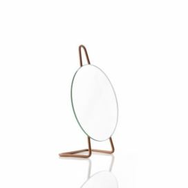 Jantarově oranžová ocelové stolní kosmetické zrcadlo Zone A-Mirror Amber, ø 31 cm