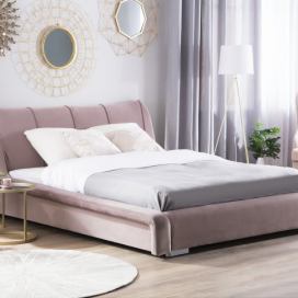 Vodní postel 160 x 200 cm růžová NANTES