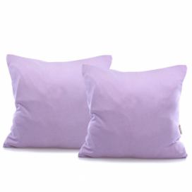 Sada 2 fialových bavlněných povlaků na polštáře DecoKing Amber Violet, 40 x 40 cm