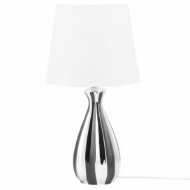 Stolní lampa stříbrná černá 52 cm VARDJA