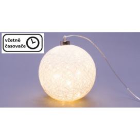 Nexos  Svítící koule - 30 LED, teple bílá
