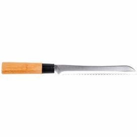 Nůž na chléb z nerezové oceli s bambusovou rukojetí, univerzální nůž, kuchyňské nože, profesionální kuchyňské nože, Kesper