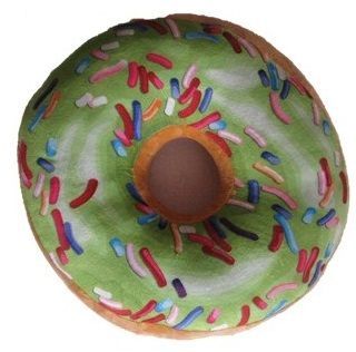 JAHU Polštář donut 3D - zelený - Kokiskashop.cz
