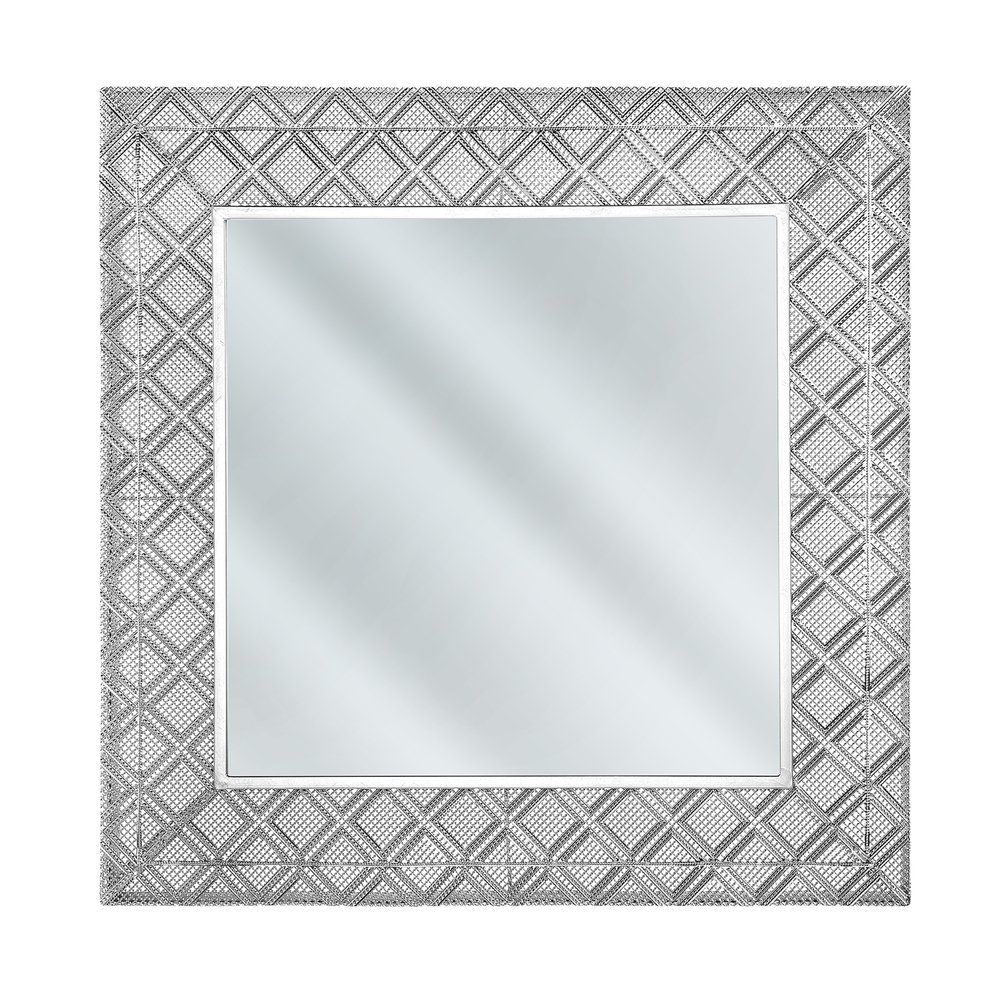 Nástěnné stříbrné zrcadlo 80 x 80 cm EVETTES - Beliani.cz