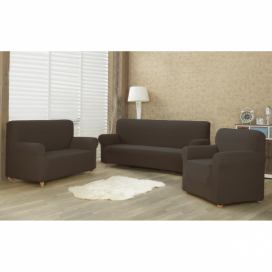 4Home Multielastický potah na sedací soupravu Comfort hnědá, 180 - 220 cm