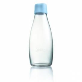 Světle modrá skleněná lahev ReTap s doživotní zárukou, 500 ml