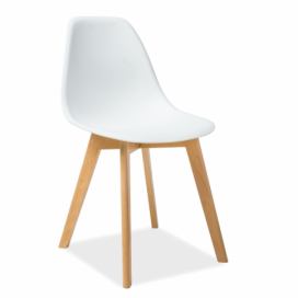 Židle MORIS BUK/bílý