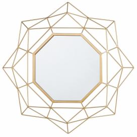 Nástěnné zrcadlo zlaté ø 60 cm HILLION