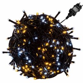 VOLTRONIC® Vánoční řetěz - 10 m, 100 LED, teple/studeně bílý