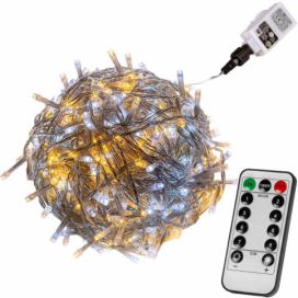 VOLTRONIC® Vánoční osvětlení - 40 m, 400 LED, teple/stud. bílé +ovladač