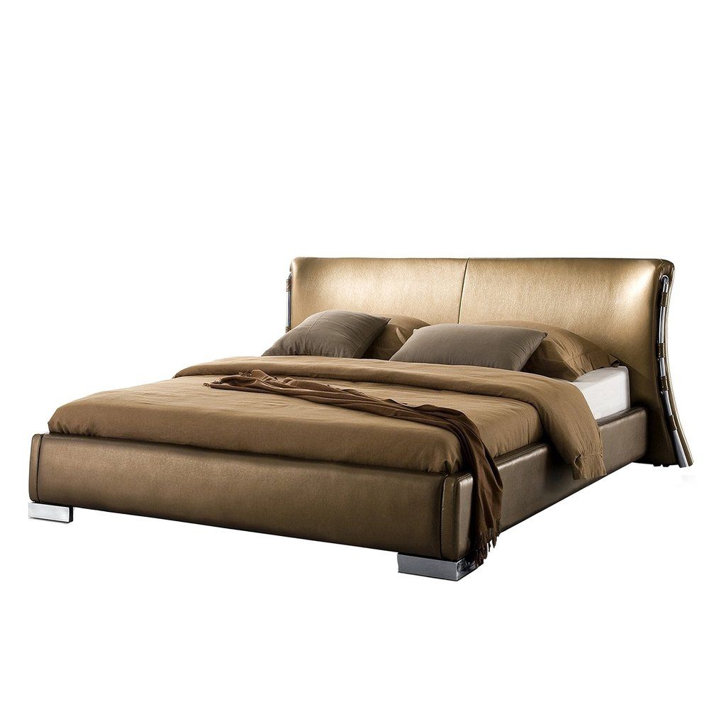 Zlatá luxusní postel 140x200 cm PARIS - Beliani.cz