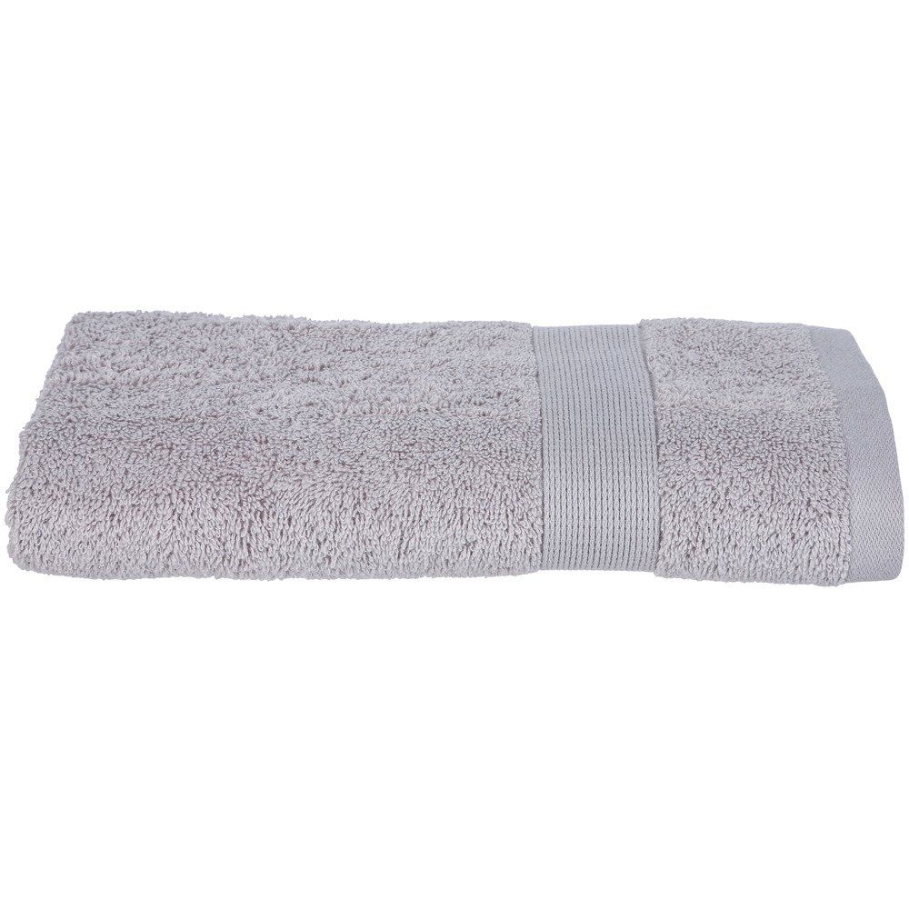 Atmosphera Bavlněný ručník s dekorativním taupe bordyura, stylový koupelnový textil - EMAKO.CZ s.r.o.