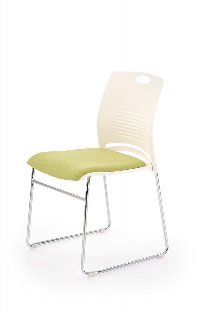 Konferenční židle CALI bílá / zelená Halmar - DEKORHOME.CZ