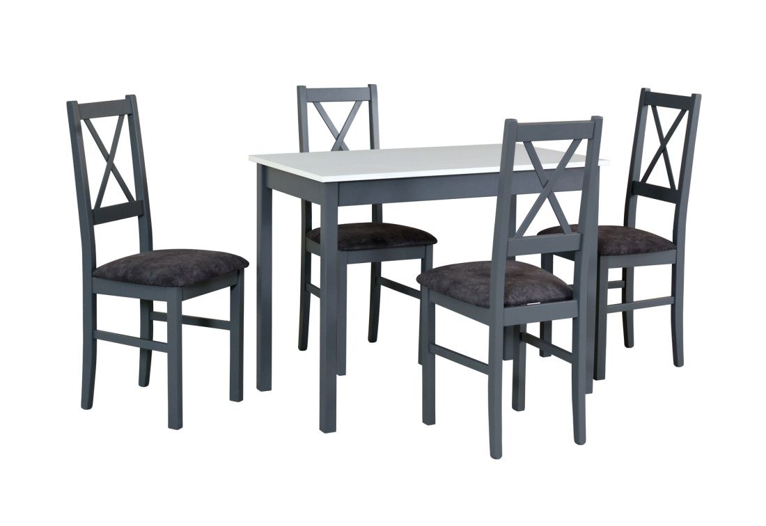 Jídelní stůl MIN 2, 76x110x60, bílá/grafit - Expedo s.r.o.