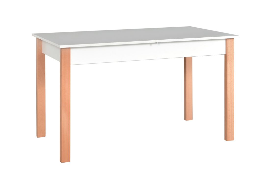 Rozkládací jídelní stůl BLANC 2, 76x140/180x80 cm, bílá/buk - Expedo s.r.o.