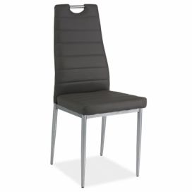 Židle H260 šedý/Chromovaný