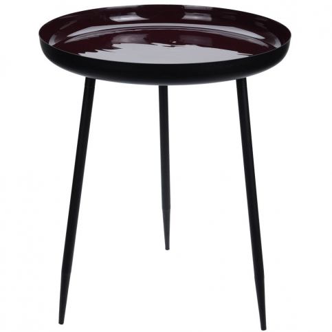 Home Styling Collection Konferenčním stolek kulatý s fialovým vrcholem, moderní kovový - EMAKO.CZ s.r.o.