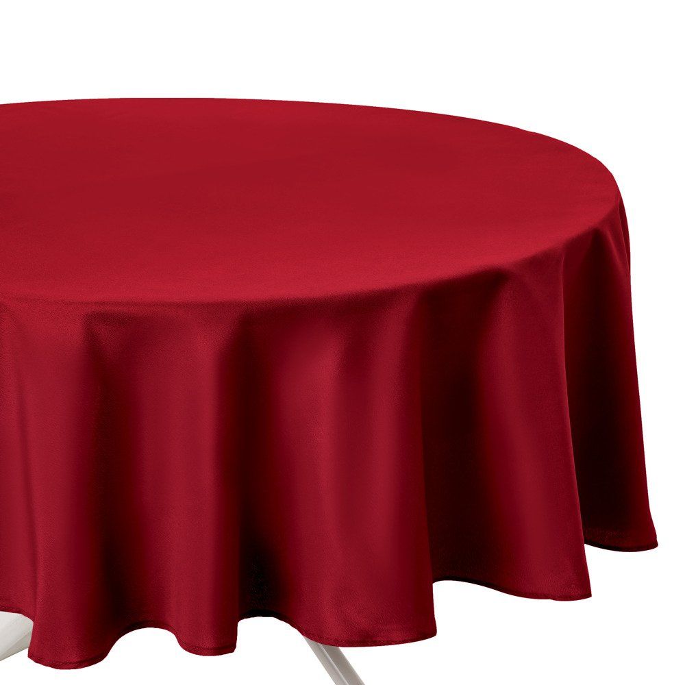 Atmosphera Ubrus kulatý kulatý ubrus v červené barvě, praktická stolní dekorace - EDAXO.CZ s.r.o.