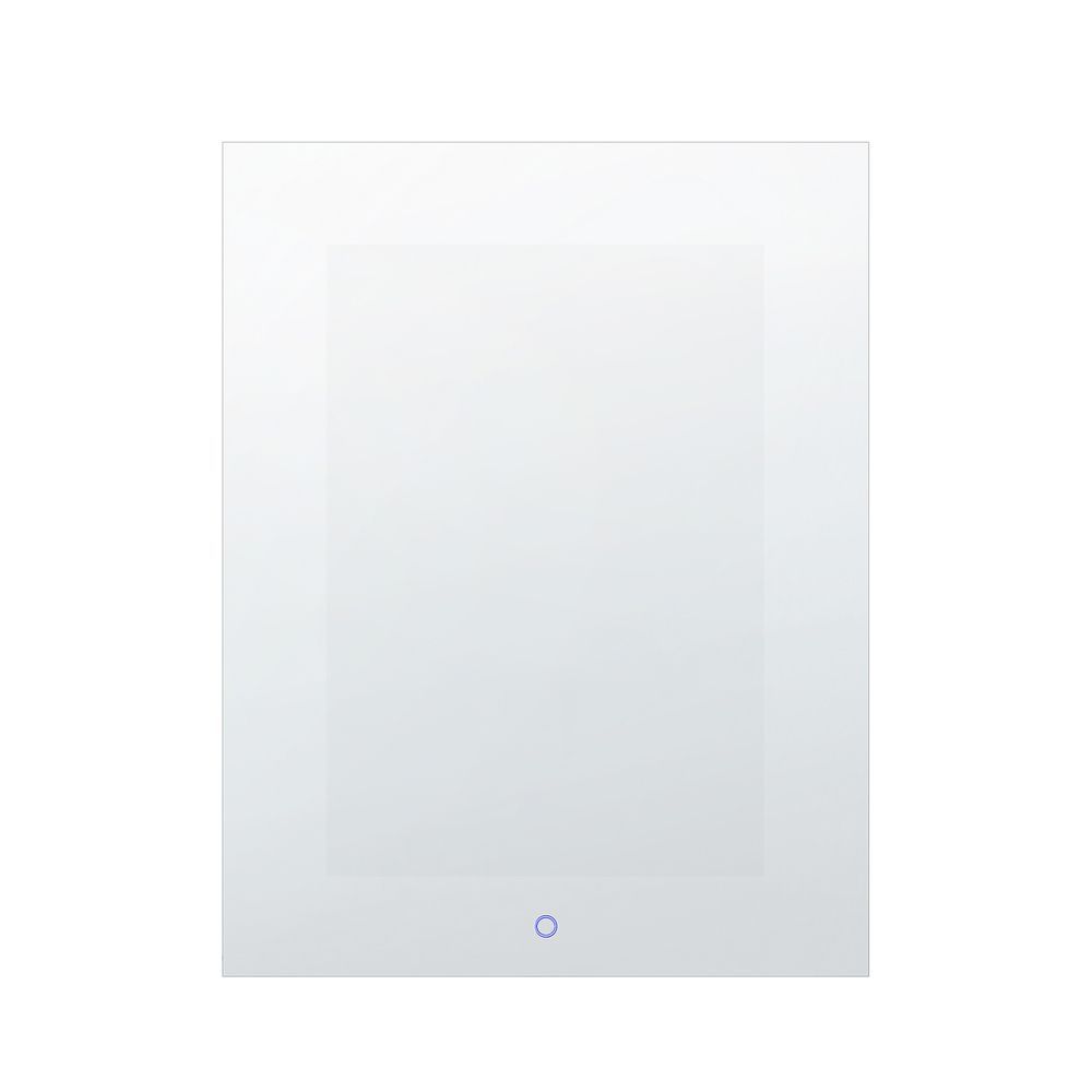 Nástěnné stříbrné LED zrcadlo 60 x 80 cm ELORN - Beliani.cz