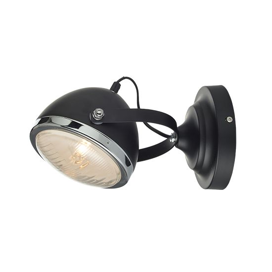 ACA DECOR Nástěnné retro svítidlo Headlight Black Wall - STERIXretro