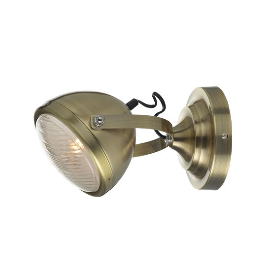 ACA DECOR Nástěnné retro svítidlo Headlight Brass Wall - STERIXretro