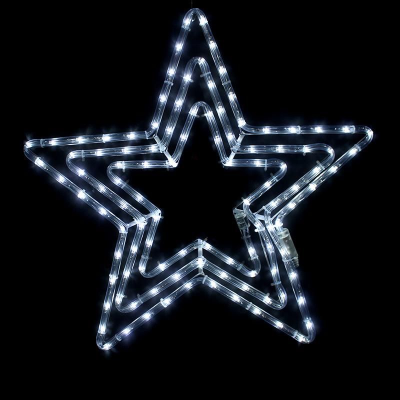 ACA DECOR 3xLED Vánoční hvězda do okna 21W/studená bílá barva - STERIXretro