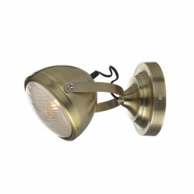 ACA DECOR Nástěnné retro svítidlo Headlight Brass Wall