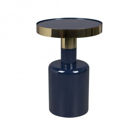 Modrý kovový odkládací stolek ZUIVER GLAM 36 cm - Designovynabytek.cz