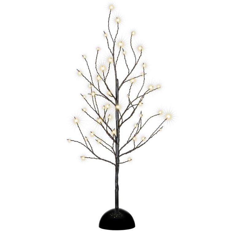 Nexos Dekorativní LED světelný strom s 48 LED, 60 cm - černý - Kokiskashop.cz