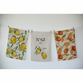 Sada 3 utěrek Madre Selva Lemons, 50 x 70 cm