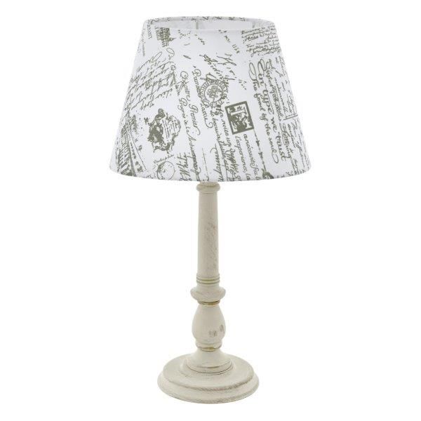 Eglo Vintage 43242 Larache 1 Stolní lampa E14 1x40W bílá-patina / šedá, bílá - Svítidla FEIM
