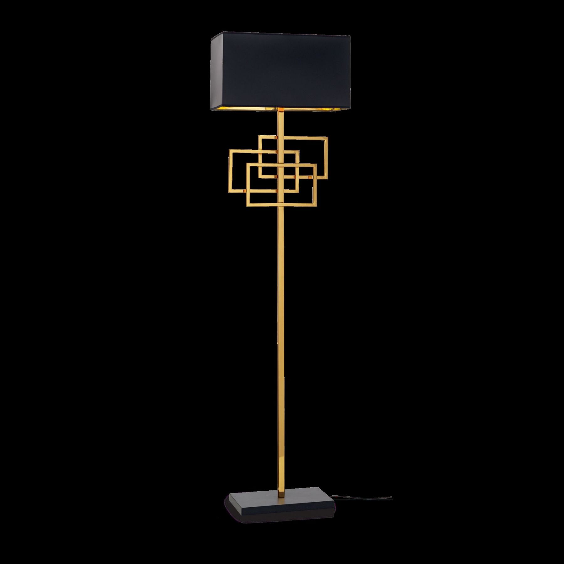 Ideal Lux 201122 stojací svítidlo Luxury 1x60W | E27 - černá, zlatá - Dekolamp s.r.o.
