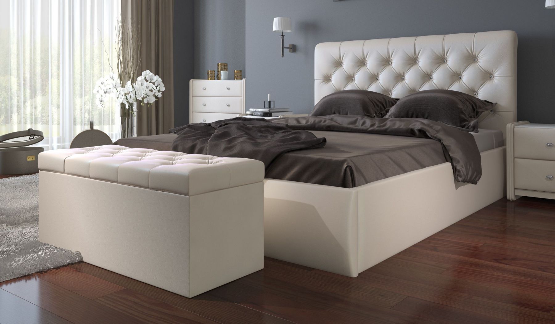 Čalouněná postel 160x200 ATLANTA ,s úložným prostorem - FORLIVING