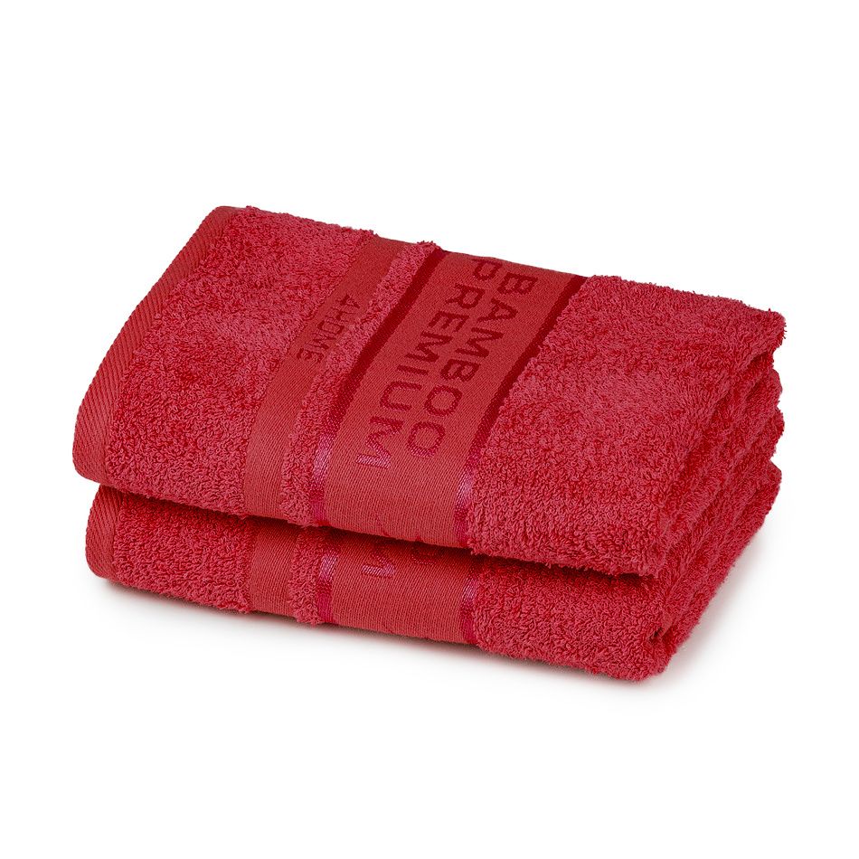 4Home Bamboo Premium ručník červená, 50 x 100 cm, sada 2 ks - 4home.cz