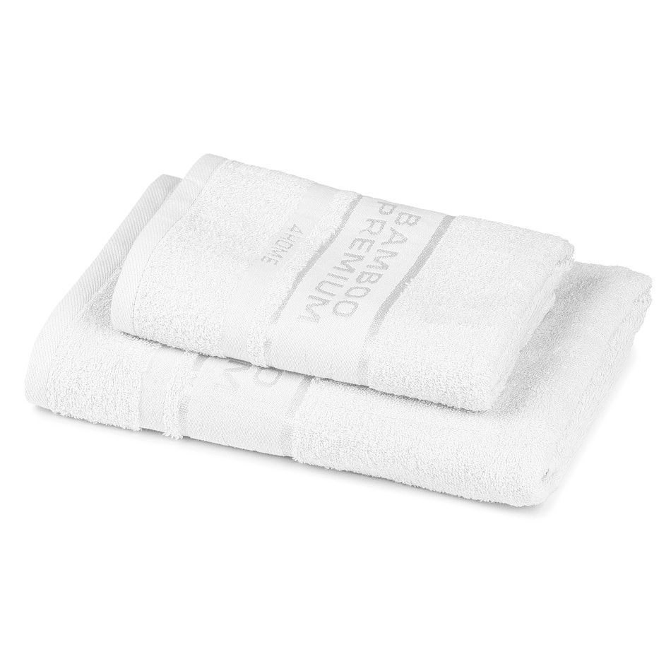 4Home Sada Bamboo Premium osuška a ručník bílá, 70 x 140 cm, 50 x 100 cm - 4home.cz