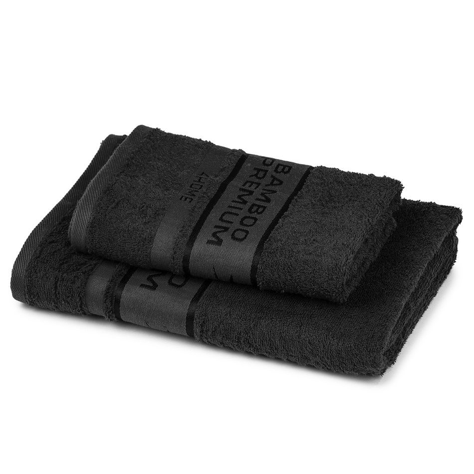 4Home Sada Bamboo Premium osuška a ručník černá, 70 x 140 cm, 50 x 100 cm - 4home.cz