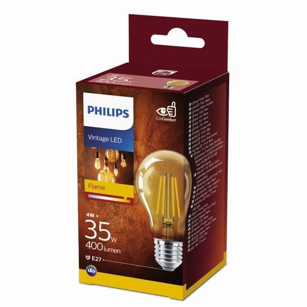 Philips 8718699673529 LED žárovka Classic Vintage 1x4W | E27 | 400lm | 2700K - EYECOMFORT - Dekolamp s.r.o.