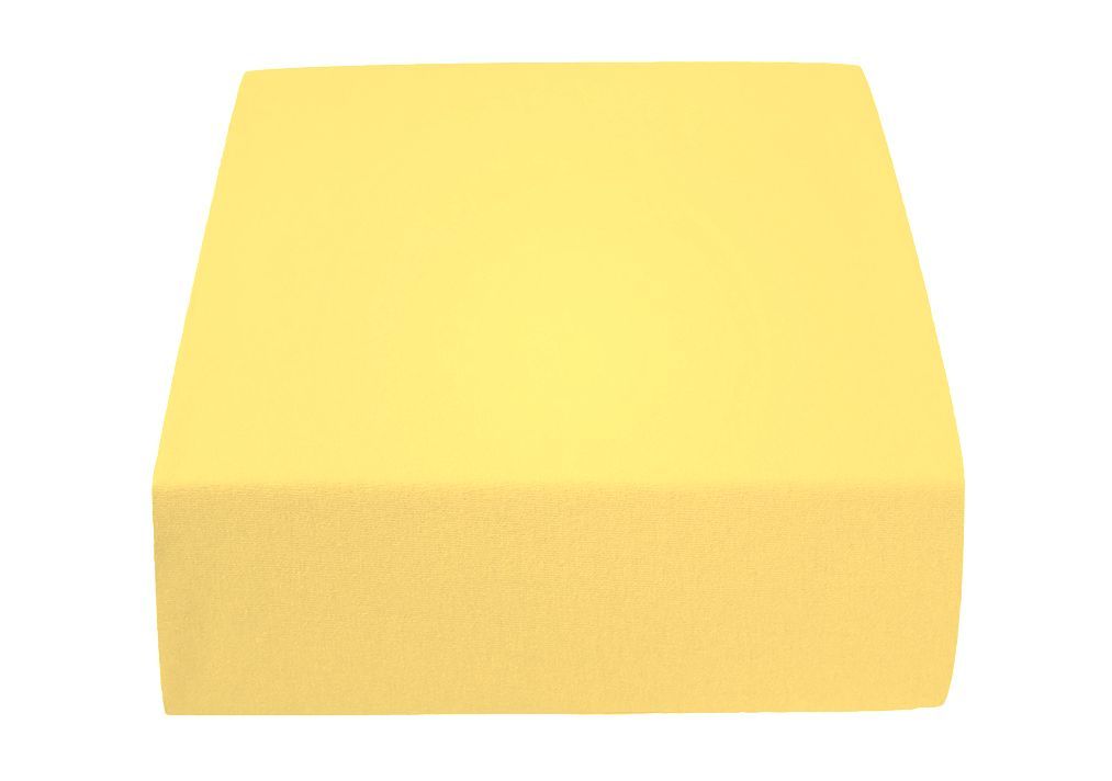 Froté prostěradlo žluté 180x200 cm Gramáž (hustota vlákna): Standard (170 g/m2) - Výprodej Povlečení