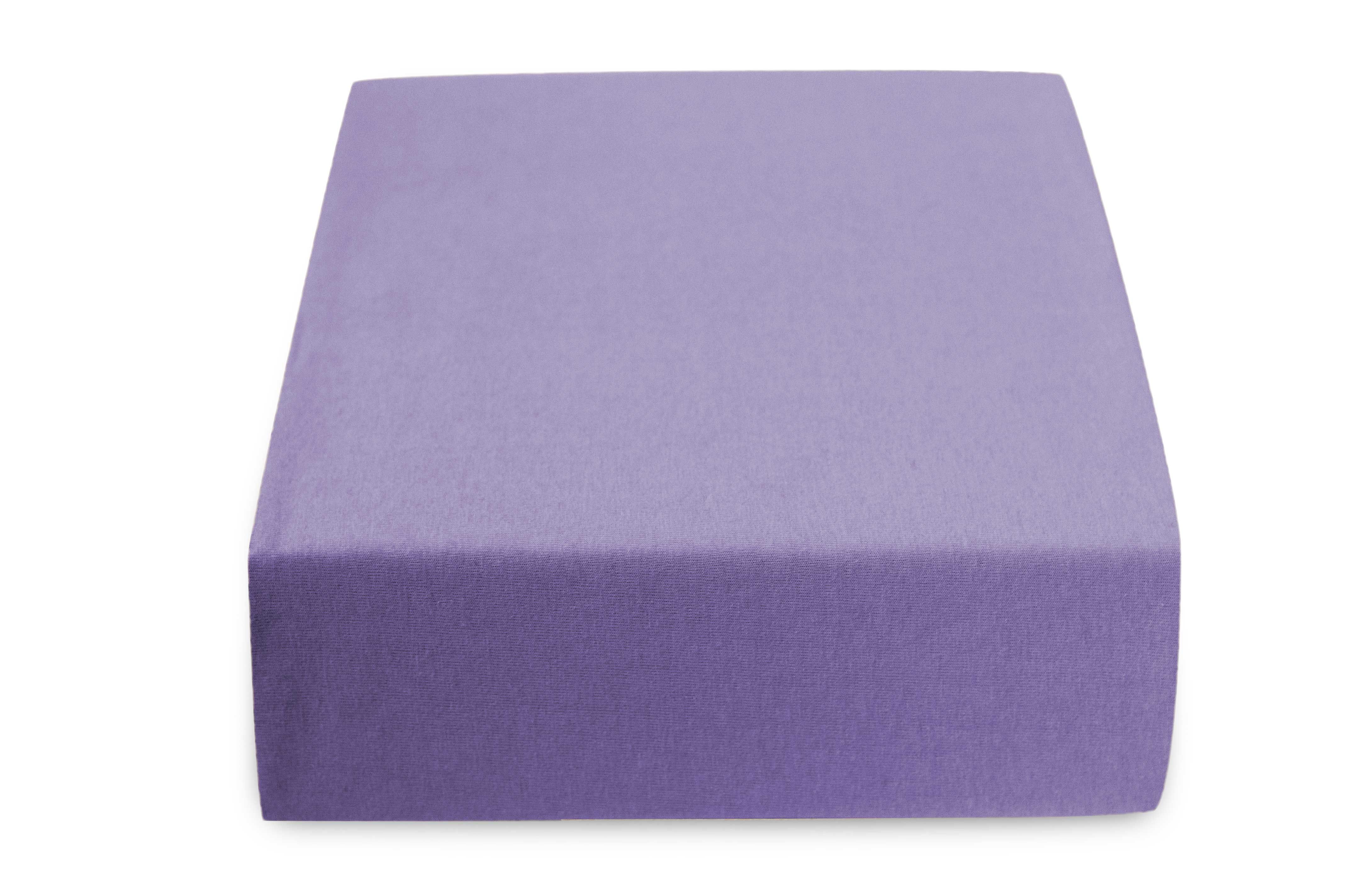 Jersey prostěradlo fialové 180 x 200 cm Gramáž (hustota vlákna): Lux (190 g/m2) - Výprodej Povlečení
