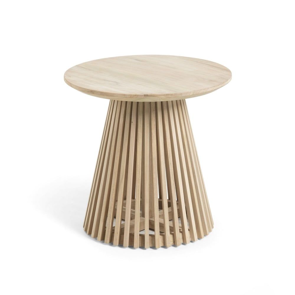 Kulatý odkládací stolek z teakového dřeva ø 50 cm Irune – Kave Home - Bonami.cz