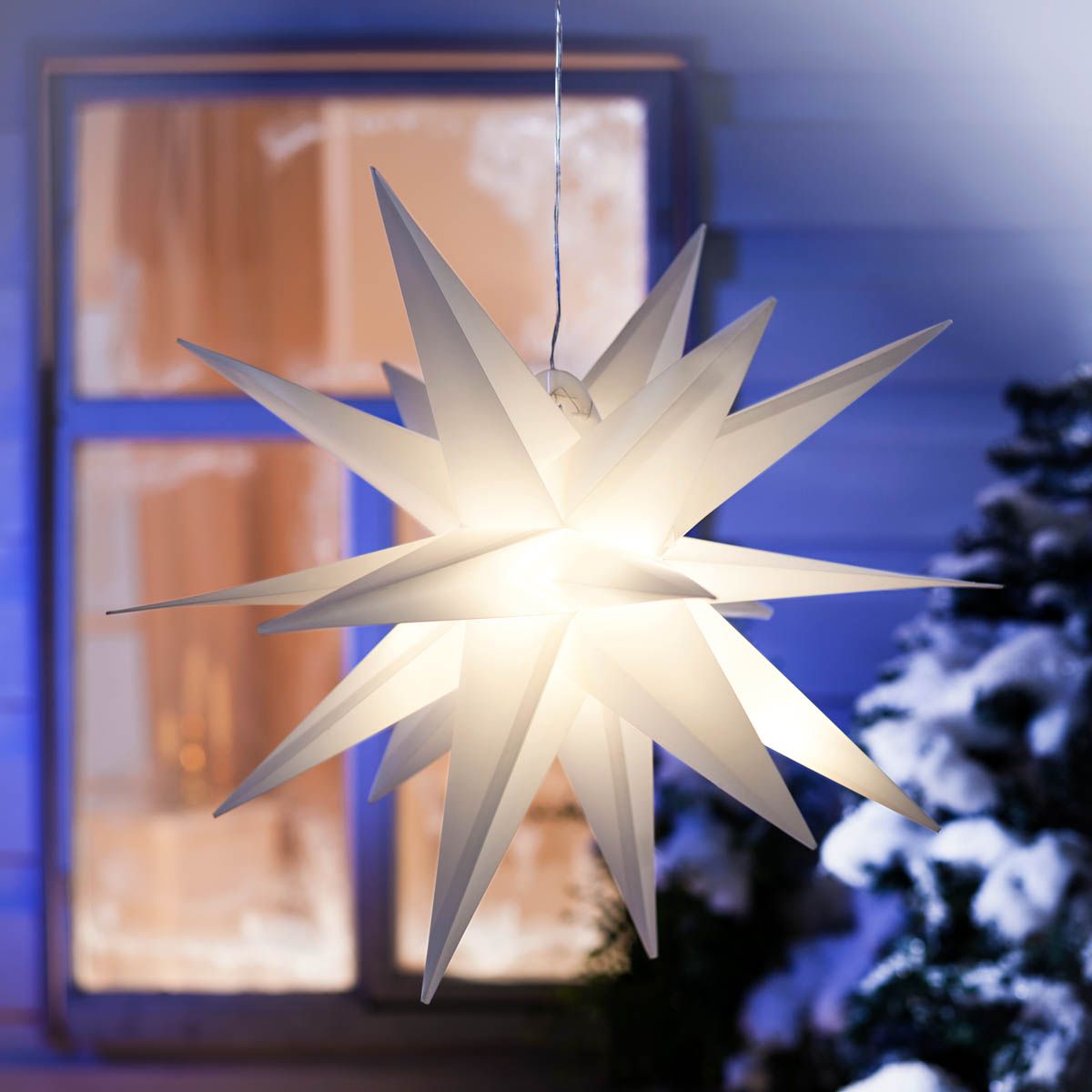 Weltbild LED Venkovní hvězda Vánoce, bílá - Velký Košík