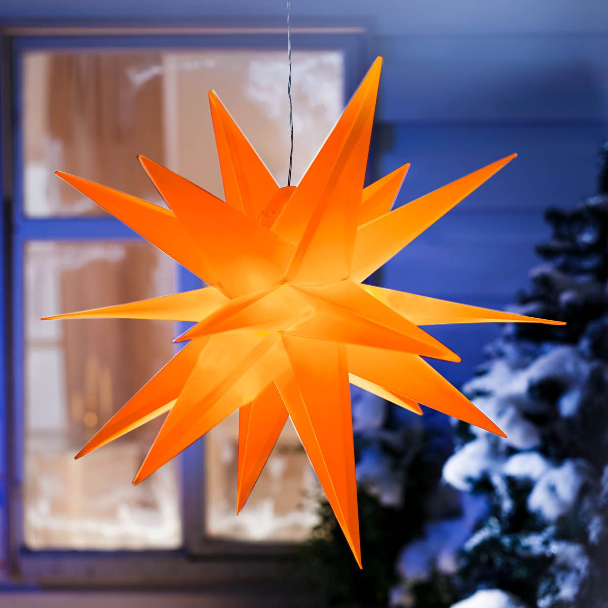 Weltbild LED Venkovní hvězda Vánoce, oranžová - Velký Košík