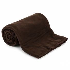 Jahu Fleecová deka UNI tmavě hnědá, 150 x 200 cm