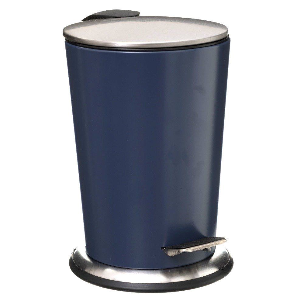 5five Simple Smart Koš na odpadky z kovu v safírové barvě se stříbrnou klapkou, otevírací patka, 3l - EMAKO.CZ s.r.o.