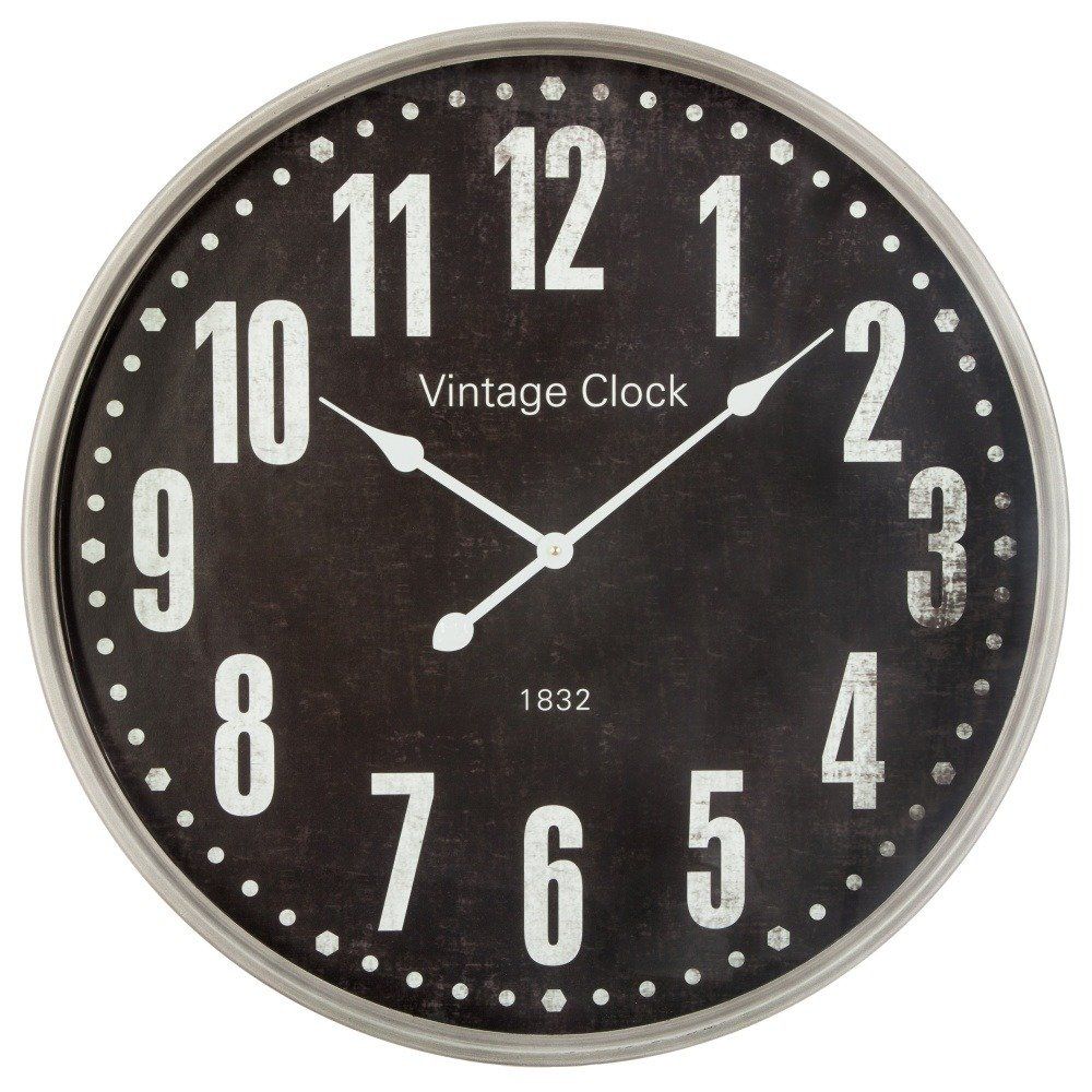 Atmosphera Nástěnné hodiny v obývacím pokoji, vintage nástěnné hodiny, černé, Ø 67 cm - EMAKO.CZ s.r.o.