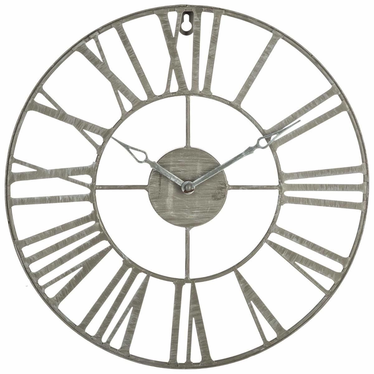 Atmosphera Nástěnné hodiny, kovové VINGE, O 37 cm, barva šedá - EMAKO.CZ s.r.o.