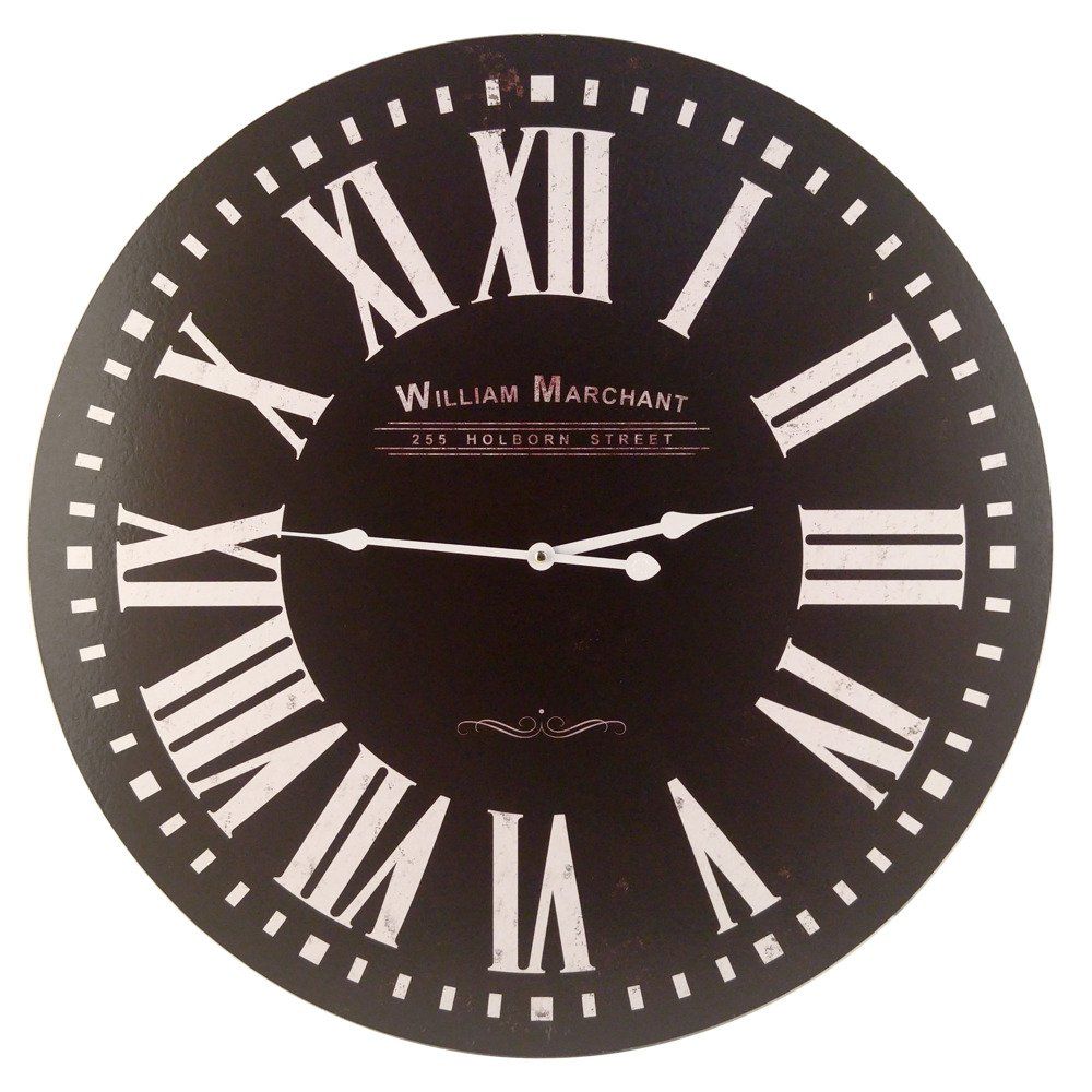 Segnale Černobílé nástěnné hodiny z MDF, 60 cm - EDAXO.CZ s.r.o.