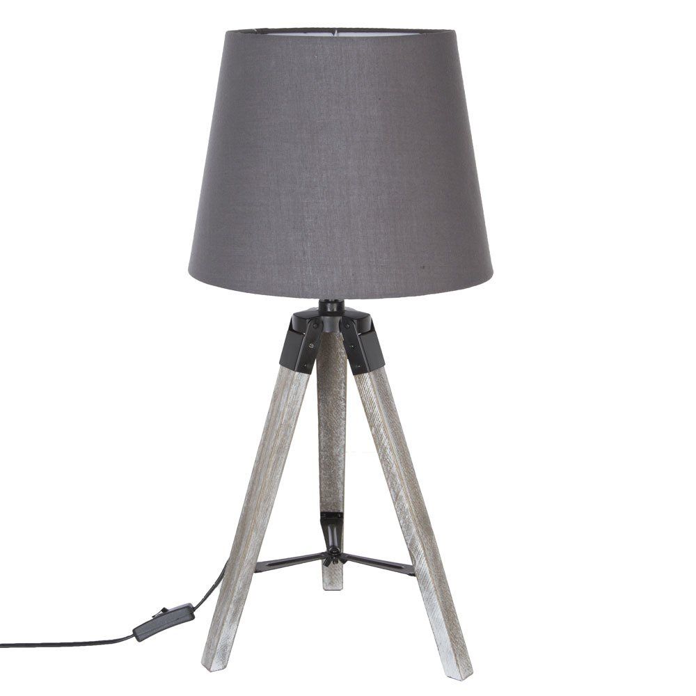 Atmosphera Designová stativ lampa ze dřeva, stojící, se stínidlem - EMAKO.CZ s.r.o.