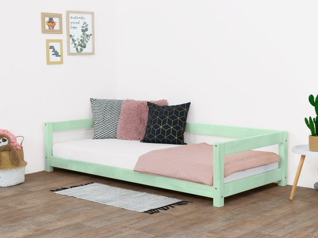 Dětská postel Study 120x160 cm Barva: Pastelová zelená - Benlemi.cz