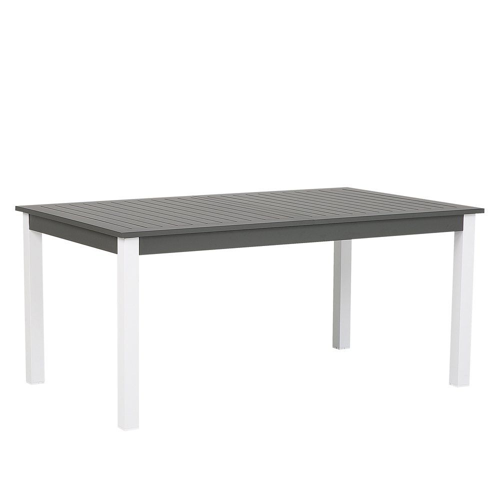 Tmavě šedý rozkládací zahradní stůl 168/248 x 100 cm PANCOLE - Beliani.cz